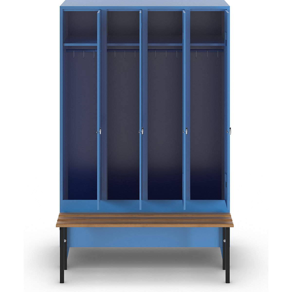 Berlin 1 bench seat clothes locker – Wolf (Product illustration 3)-2