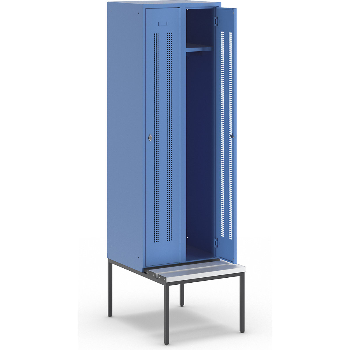 Berlin 1 bench seat clothes locker - Wolf