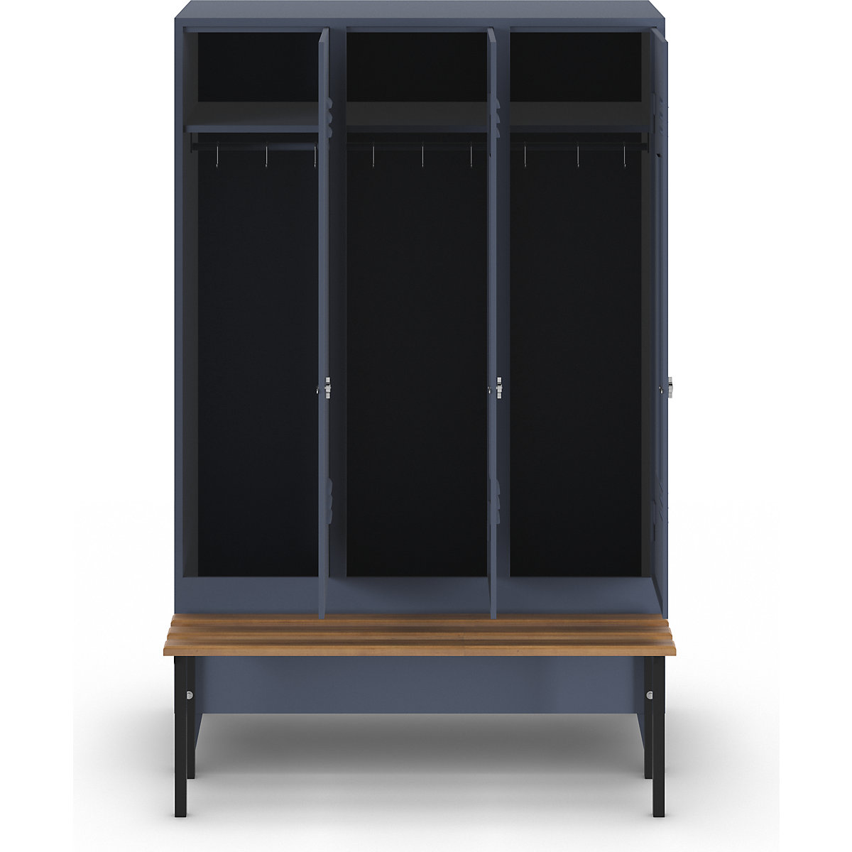 Berlin 2 bench seat clothes locker – Wolf (Product illustration 4)-3
