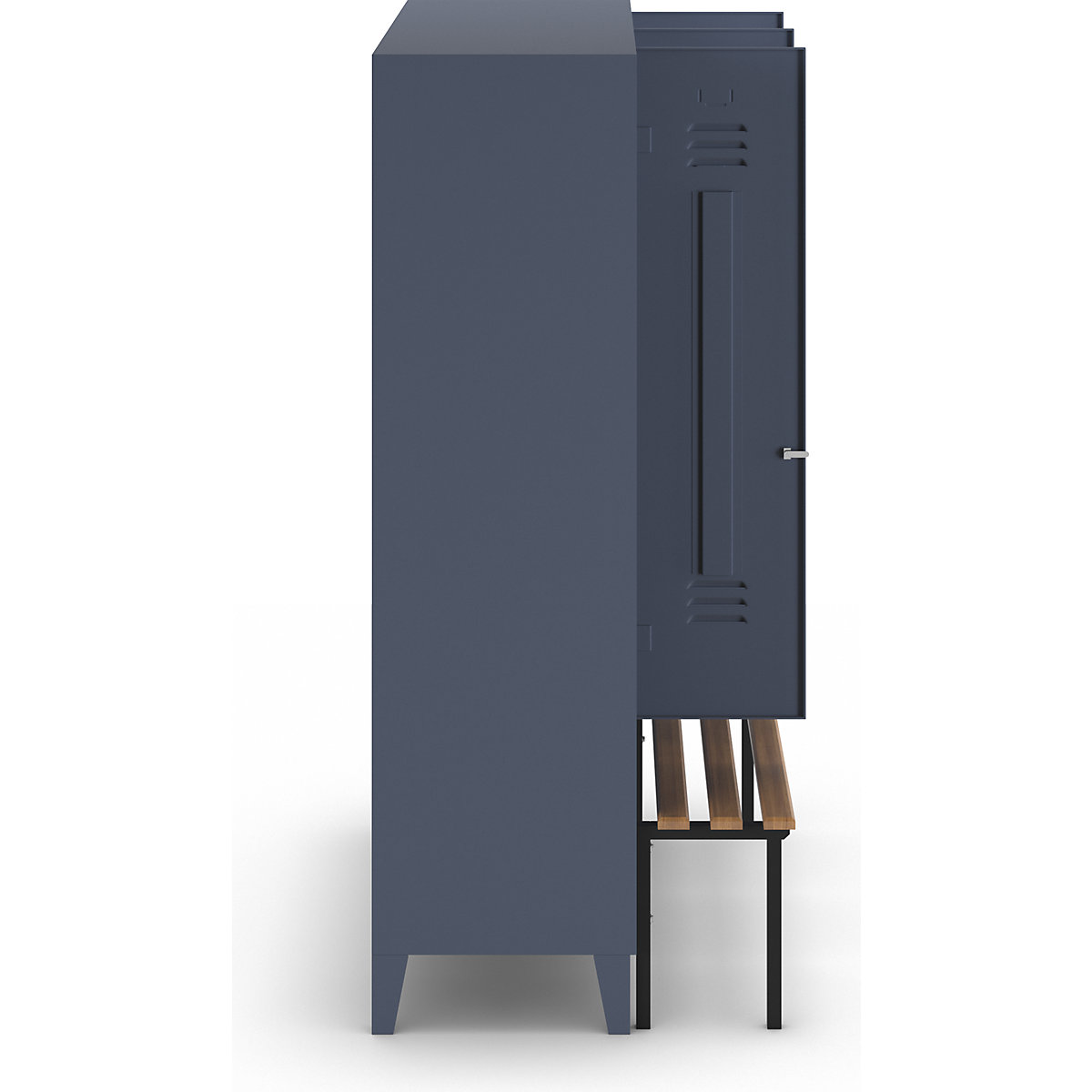 Berlin 2 bench seat clothes locker – Wolf (Product illustration 5)-4