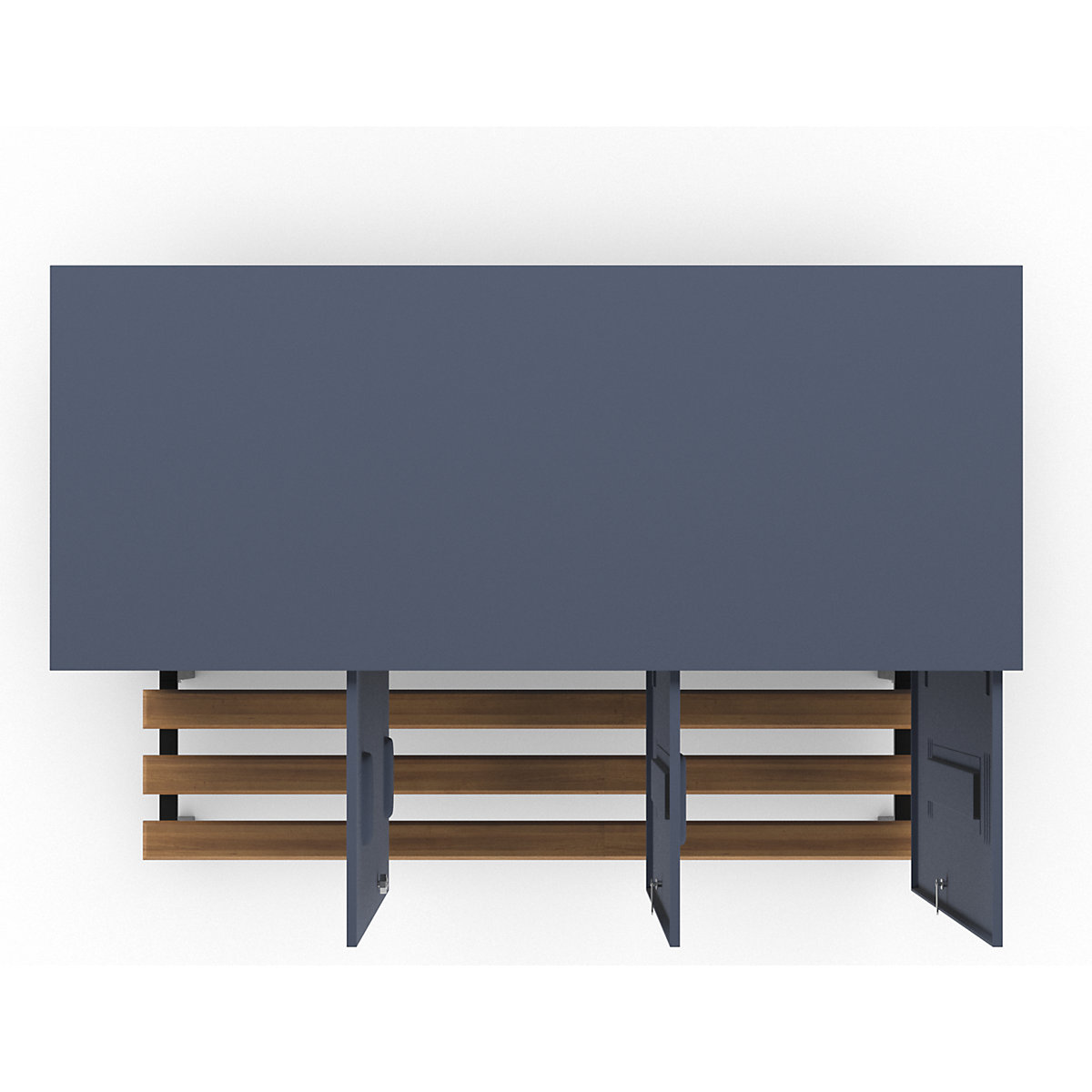 Berlin 2 bench seat clothes locker – Wolf (Product illustration 7)-6