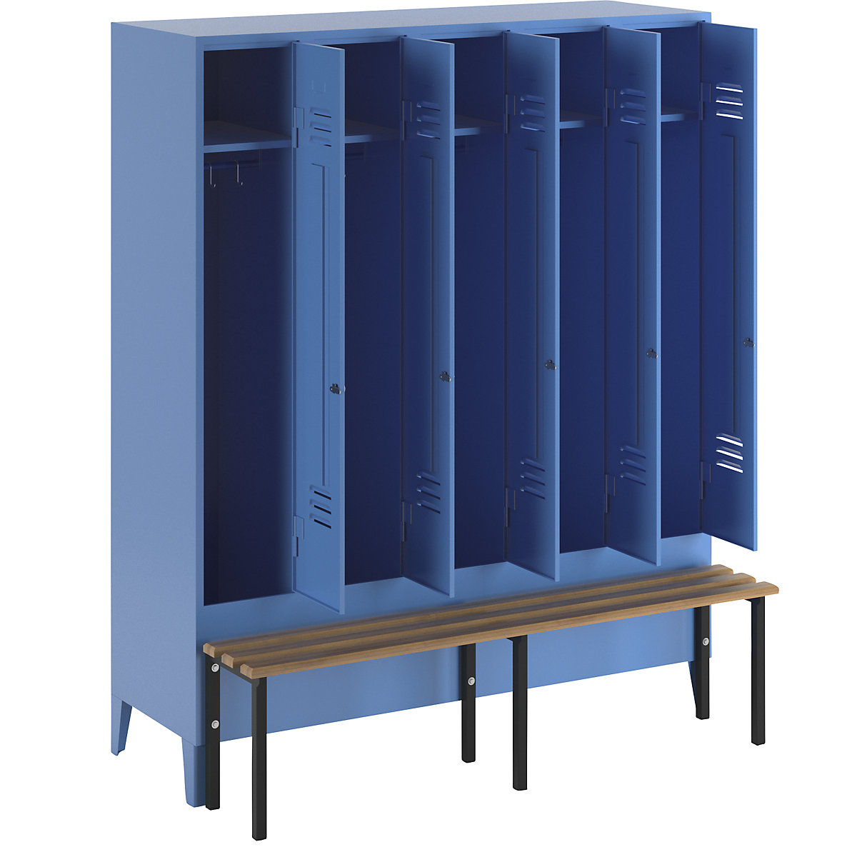 Berlin 2 bench seat clothes locker - Wolf