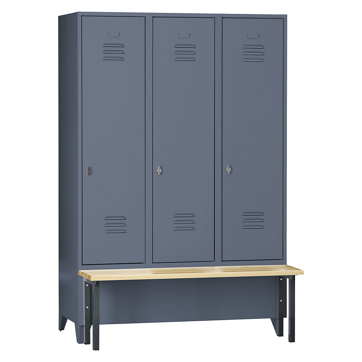 Berlin 2 bench seat clothes locker – Wolf (Product illustration 3)-2