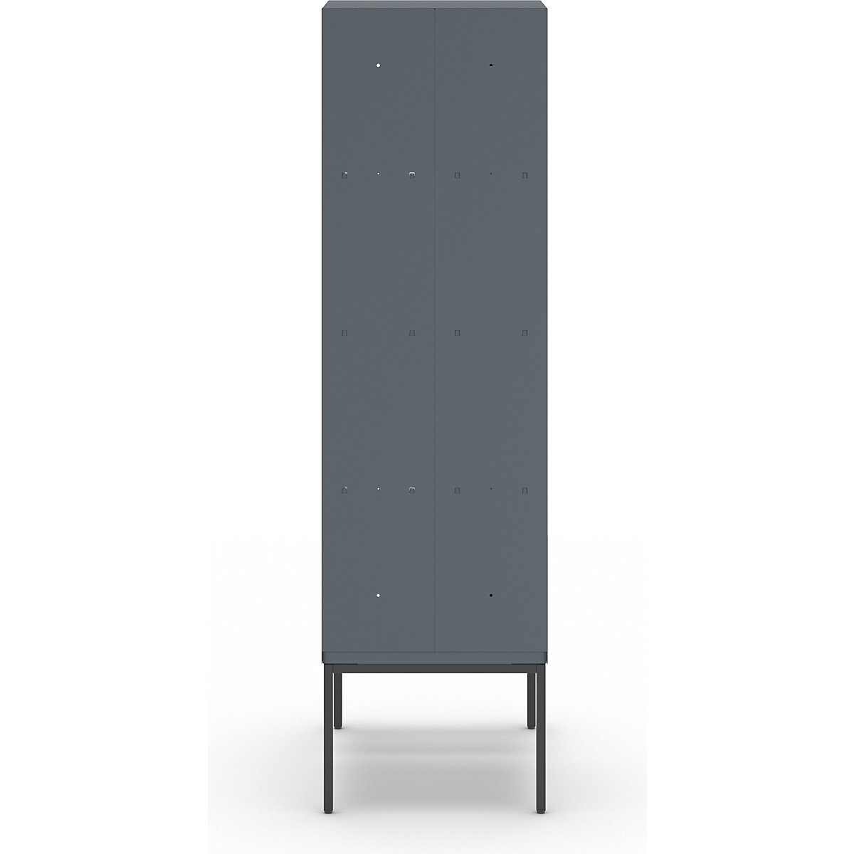 Berlin 2 bench seat double deck clothes locker – Wolf (Product illustration 5)-4