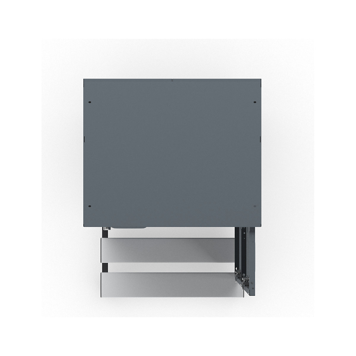 Berlin 2 bench seat double deck clothes locker – Wolf (Product illustration 6)-5