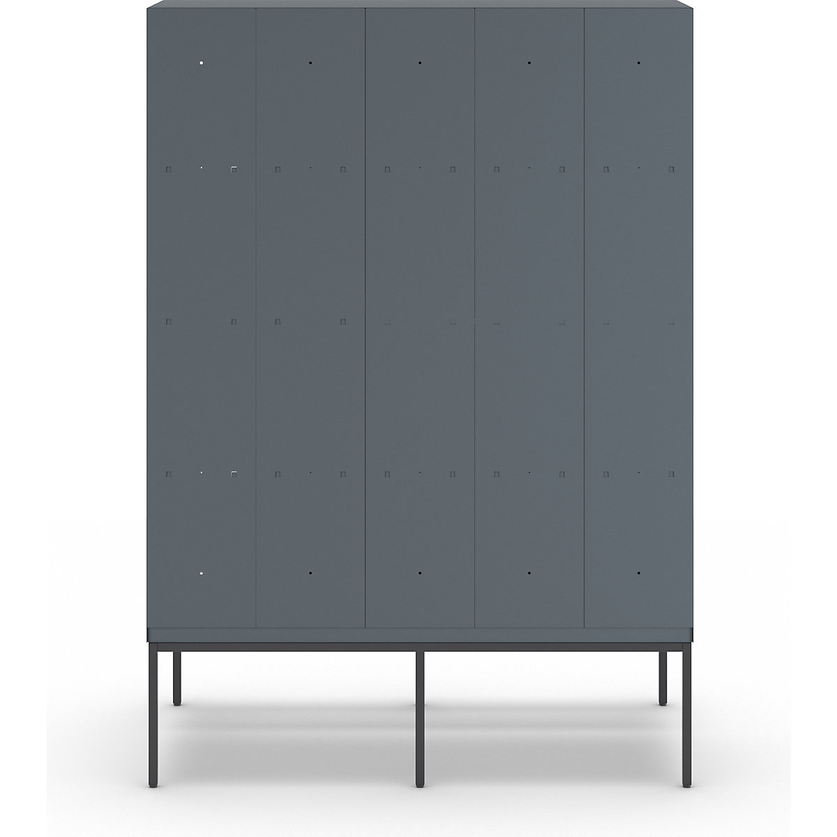 Berlin 2 bench seat double deck clothes locker – Wolf (Product illustration 8)-7
