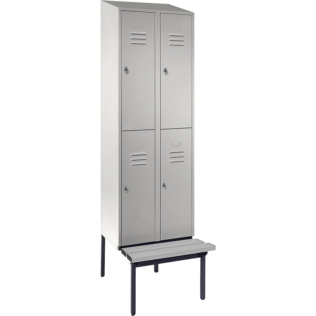 Berlin 2 bench seat double deck clothes locker – Wolf