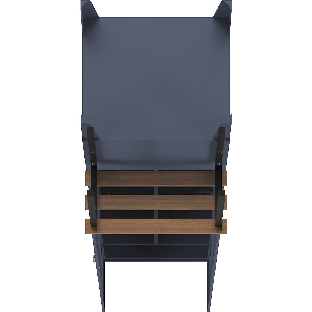 Berlin 2 clean and dirty locker with bench seat – Wolf (Product illustration 7)-6