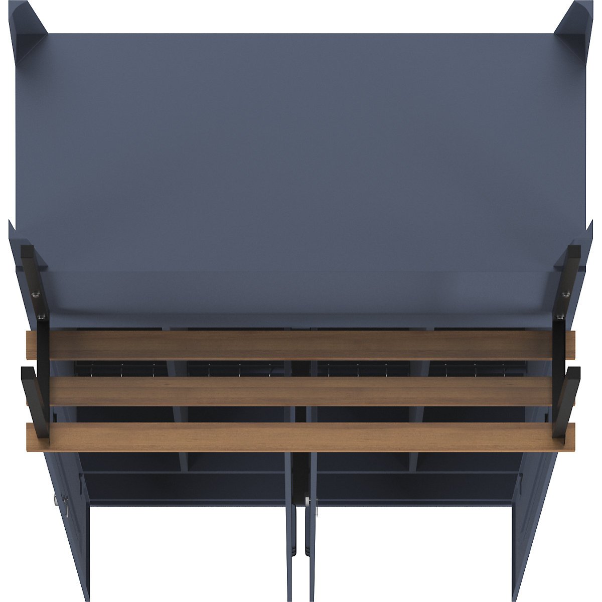 Berlin 2 clean and dirty locker with bench seat – Wolf (Product illustration 7)-6