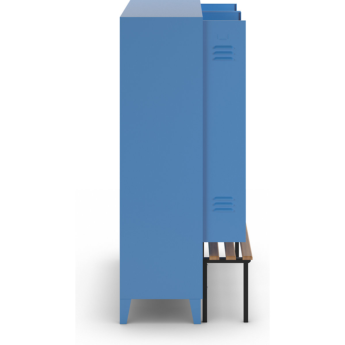 Berlin 2 clean and dirty locker with bench seat – Wolf (Product illustration 3)-2