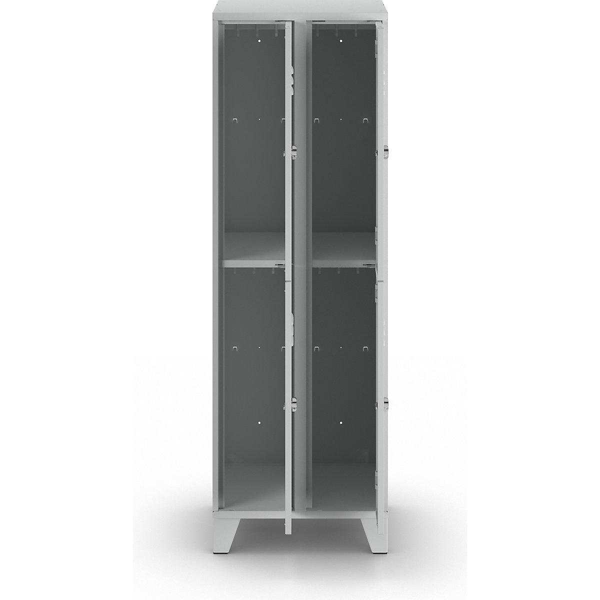 Berlin 2 double deck clothes locker – Wolf (Product illustration 3)-2