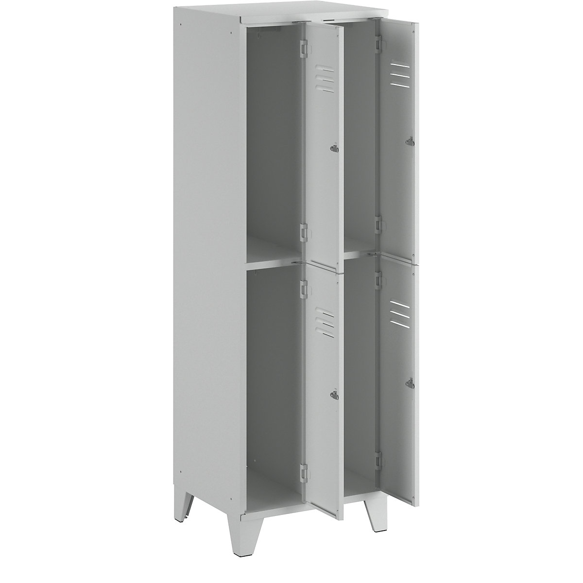 Berlin 2 double deck clothes locker – Wolf (Product illustration 5)-4