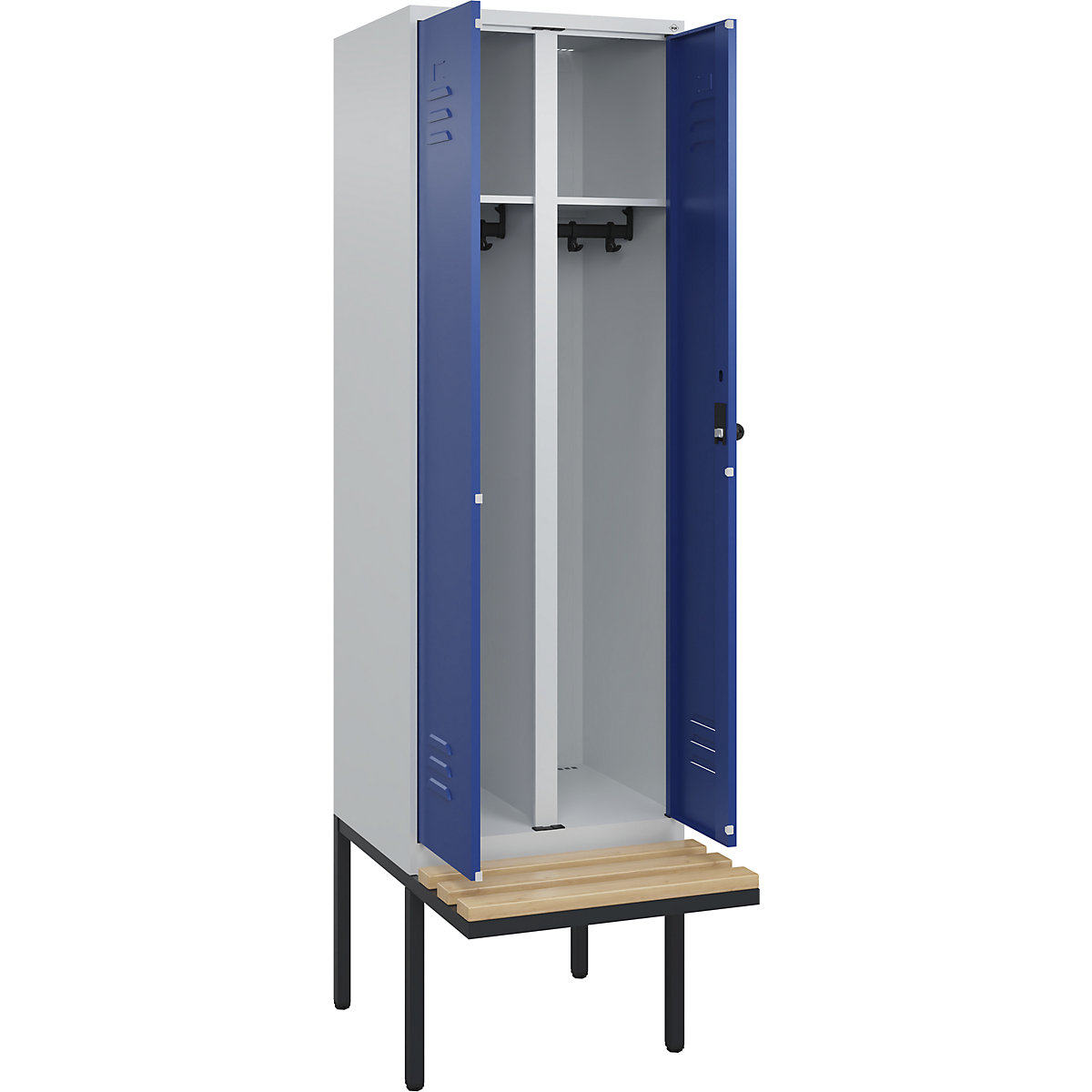 Classic PLUS clean and dirty bench seat clothes locker - C+P