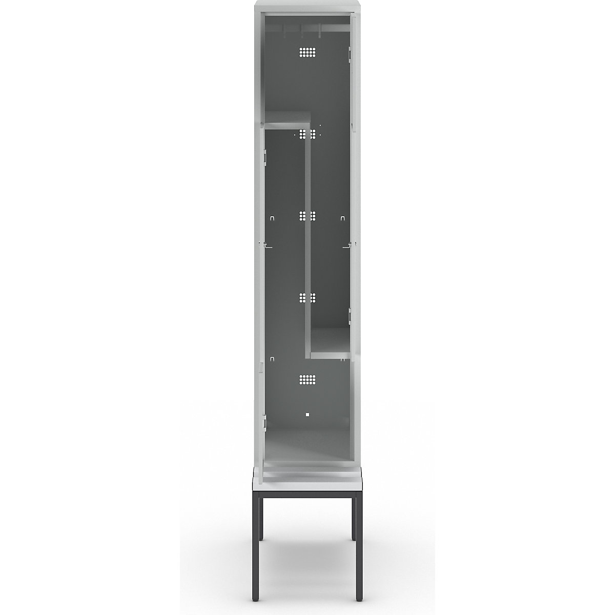 München Z locker with bench seat – Wolf (Product illustration 2)-1
