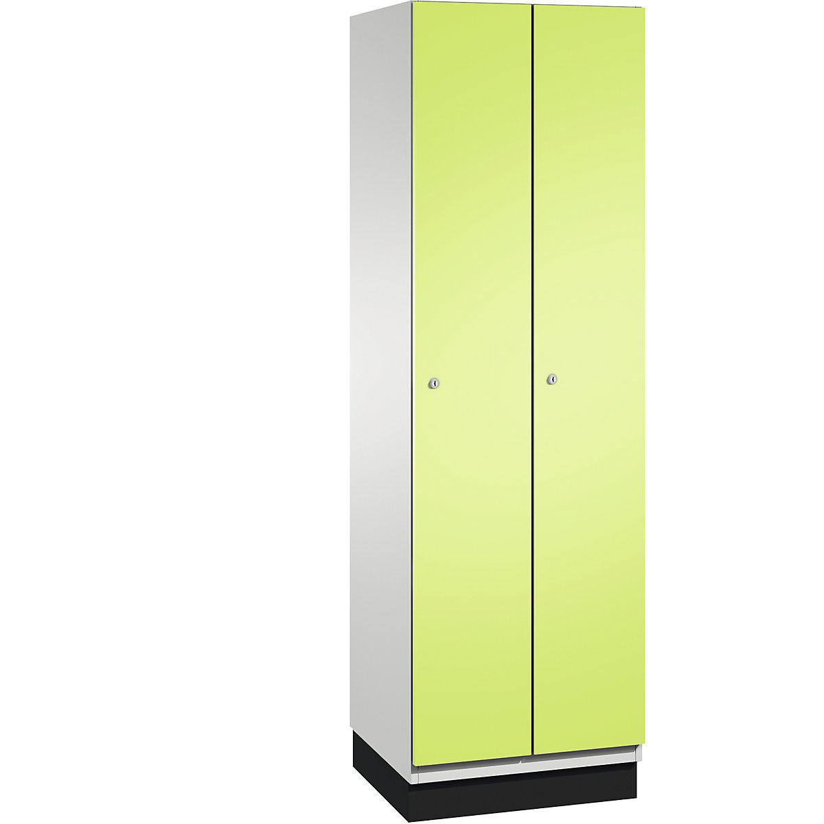 CAMBIO cloakroom locker with sheet steel doors – C+P, 2 compartments, 600 mm wide, body light grey / door viridian green-12