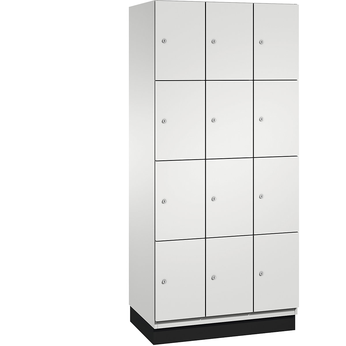 CAMBIO compartment locker with sheet steel doors – C+P, 12 compartments, width 900 mm, body light grey / door light grey-4