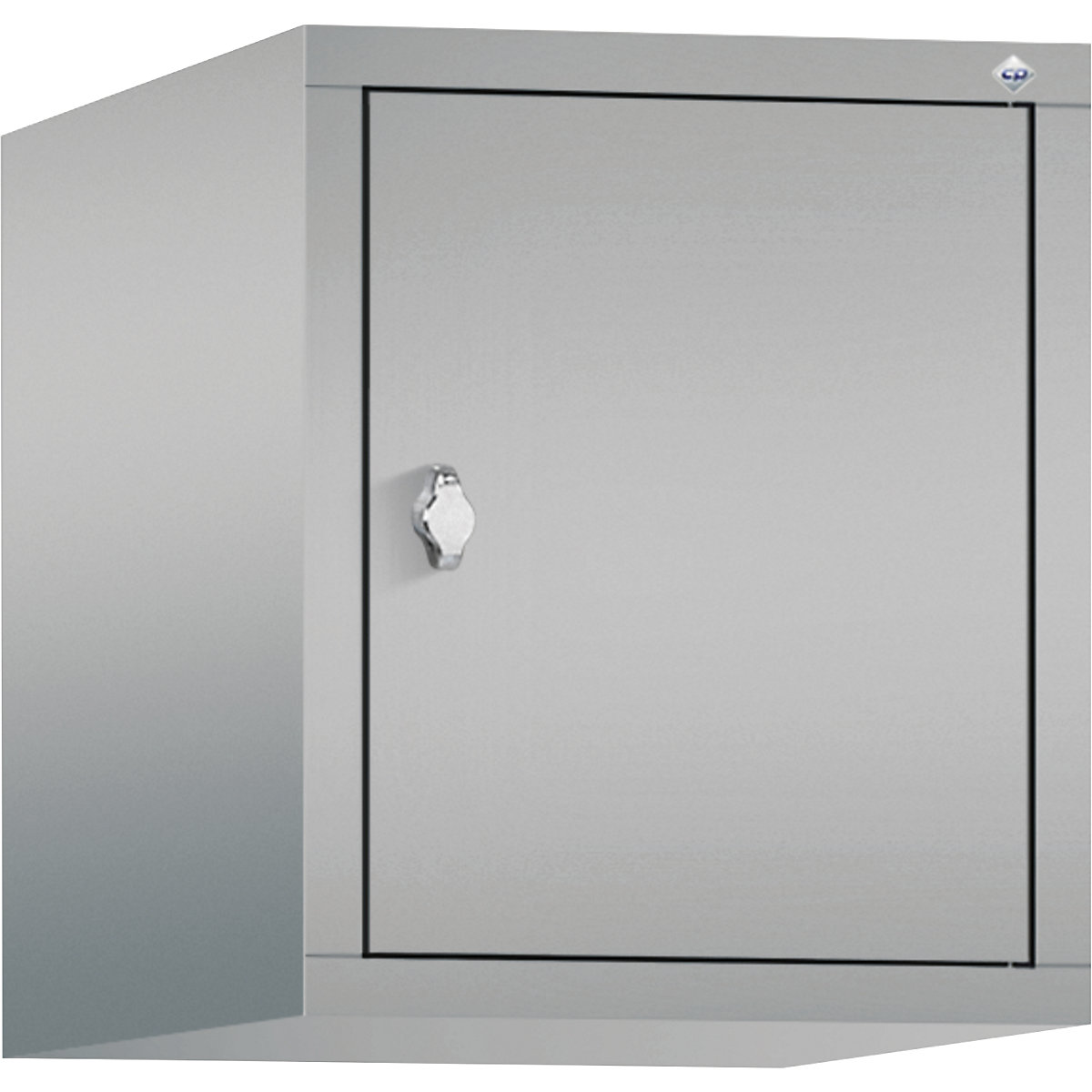 CLASSIC add-on cupboard – C+P, 1 compartment, compartment width 400 mm, white aluminium-4