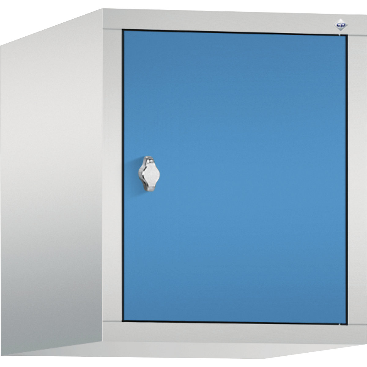 CLASSIC add-on cupboard – C+P, 1 compartment, compartment width 400 mm, light grey / light blue-6