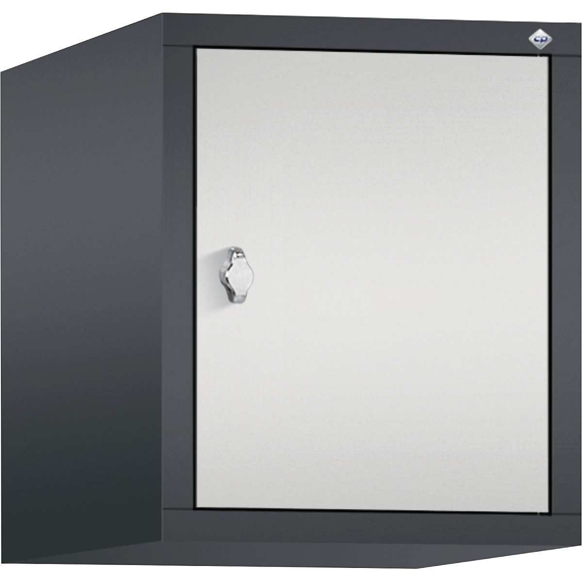 CLASSIC add-on cupboard – C+P, 1 compartment, compartment width 400 mm, black grey / light grey-12