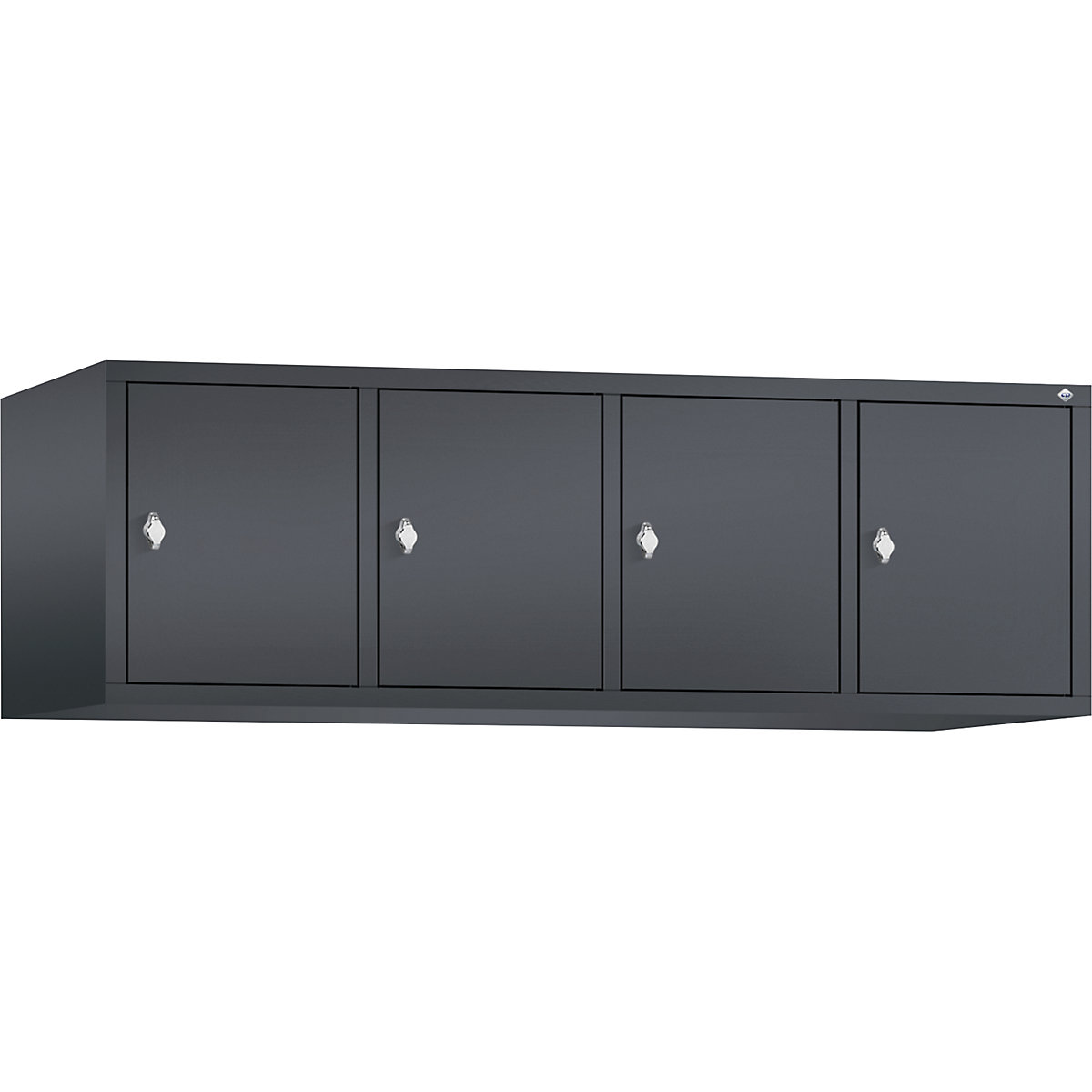 CLASSIC add-on cupboard – C+P, 4 compartments, compartment width 400 mm, black grey-14
