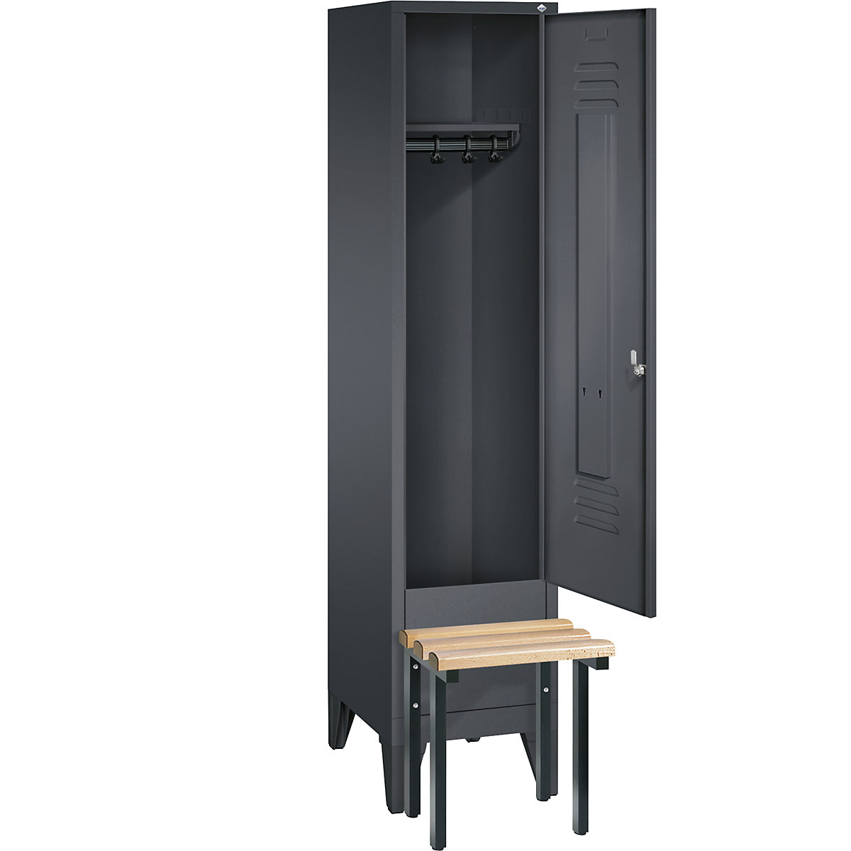 CLASSIC cloakroom locker with bench mounted in front – C+P (Product illustration 22)-21