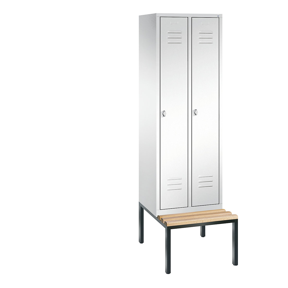 CLASSIC cloakroom locker with bench mounted underneath - C+P