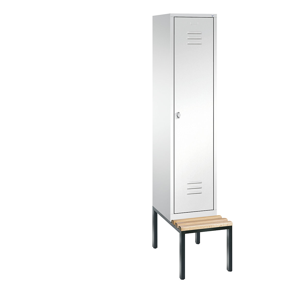 CLASSIC cloakroom locker with bench mounted underneath - C+P