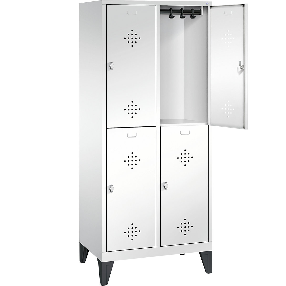 CLASSIC cloakroom locker with feet, double tier – C+P (Product illustration 21)-20