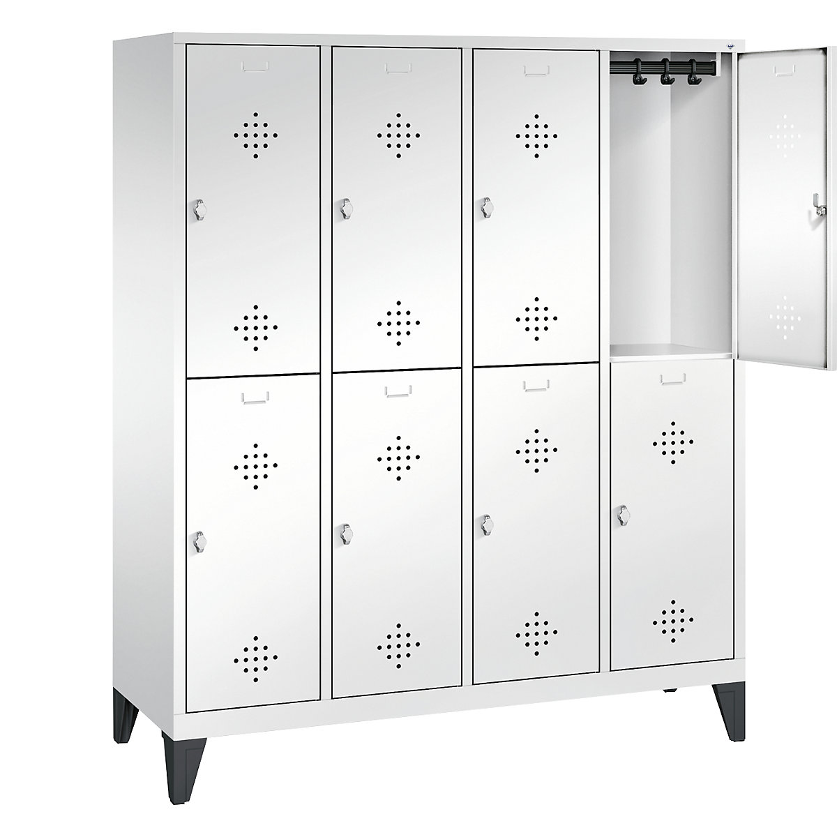 CLASSIC cloakroom locker with feet, double tier – C+P (Product illustration 22)-21