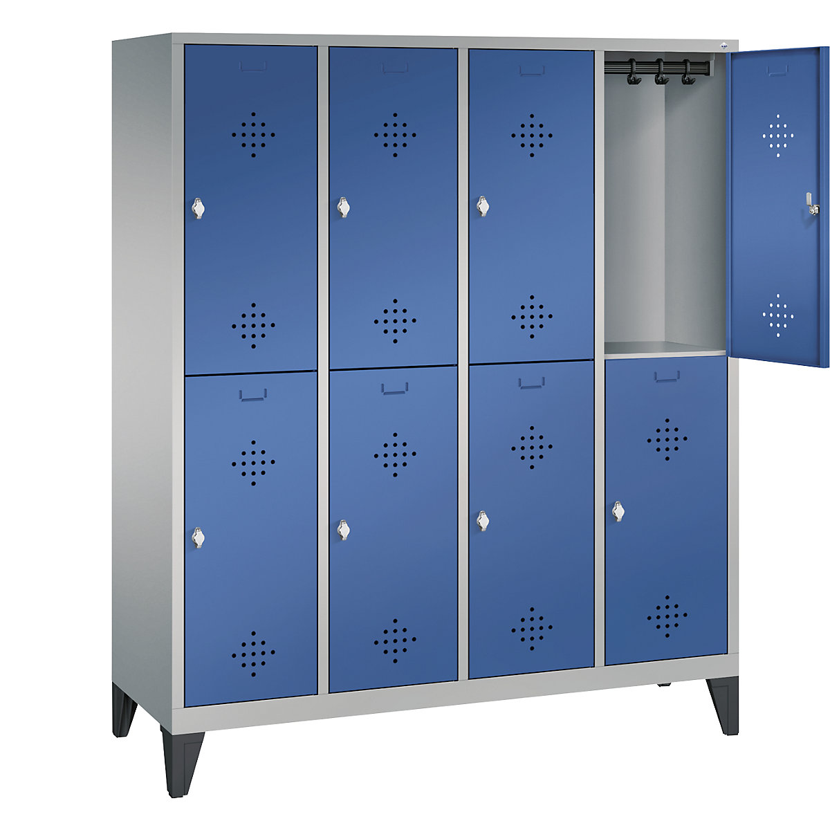 CLASSIC cloakroom locker with feet, double tier – C+P (Product illustration 28)-27
