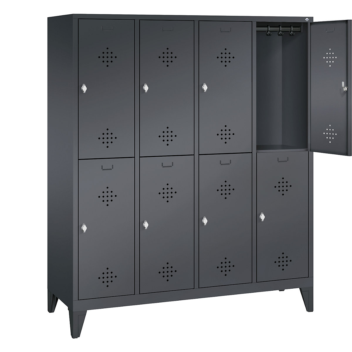 CLASSIC cloakroom locker with feet, double tier – C+P (Product illustration 25)-24