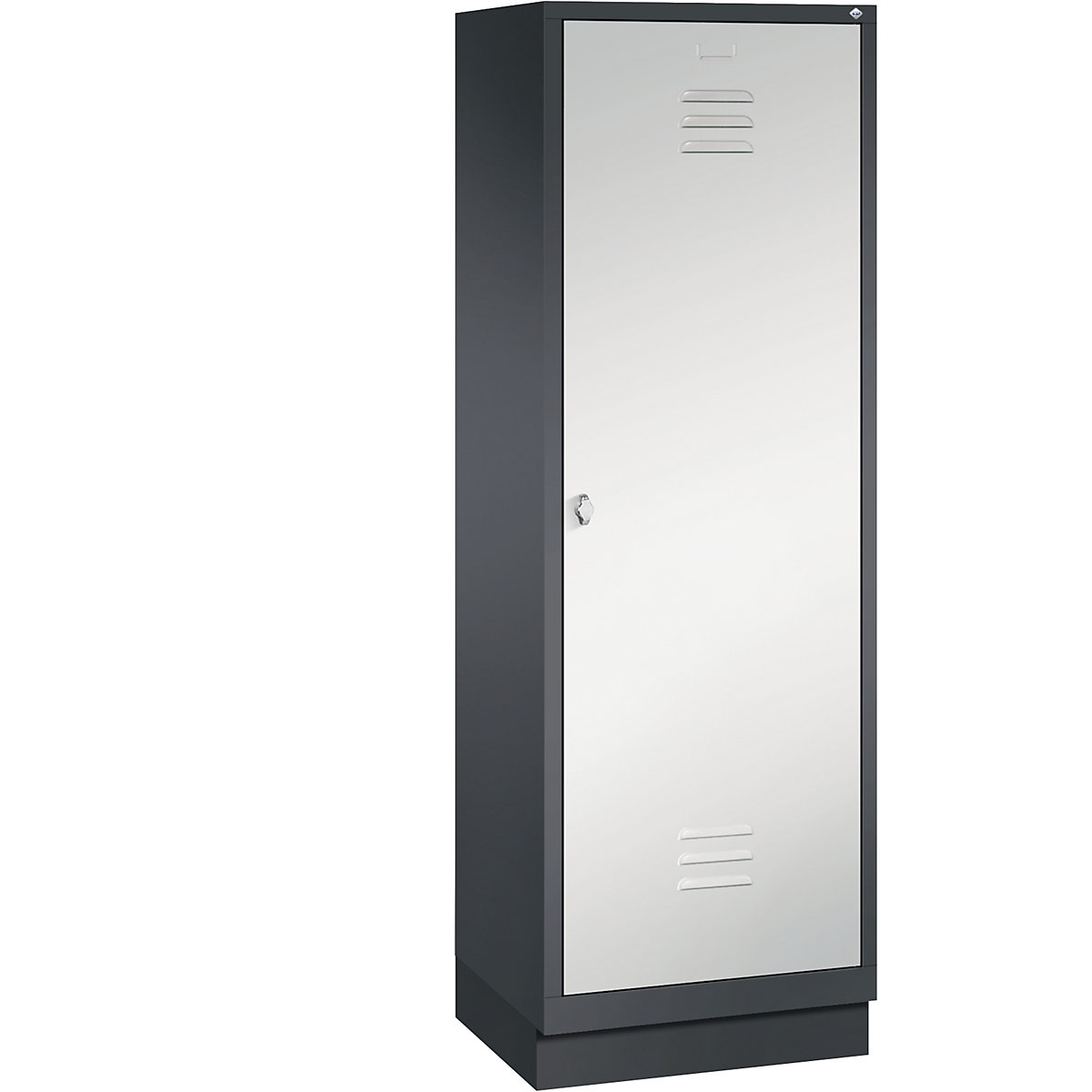 C+P CLASSIC cloakroom locker with plinth, door for 2 compartments 2