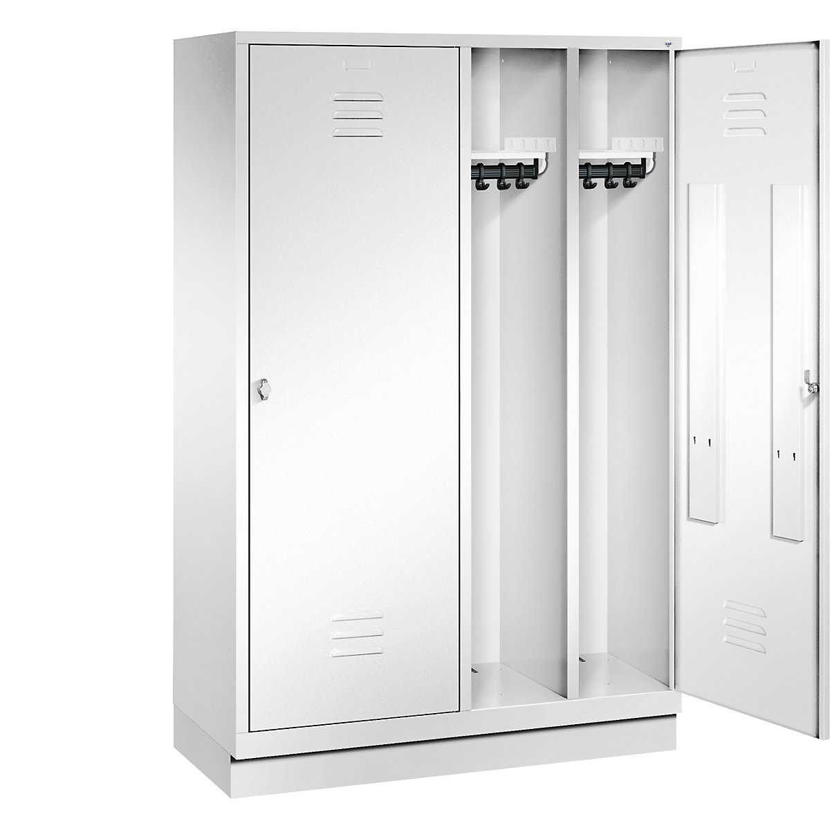CLASSIC cloakroom locker with plinth, door for 2 compartments – C+P (Product illustration 28)-27