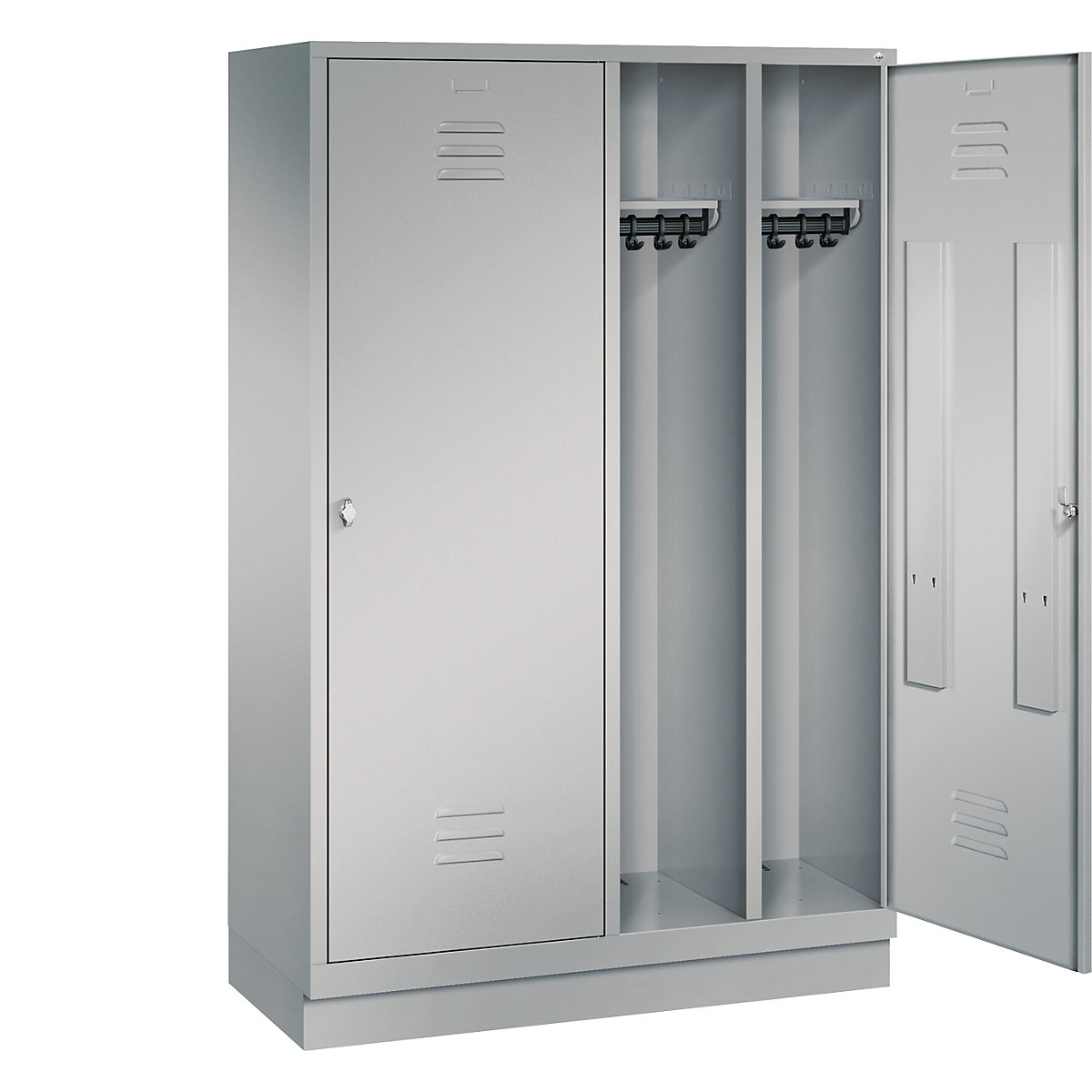 CLASSIC cloakroom locker with plinth, door for 2 compartments – C+P (Product illustration 17)-16