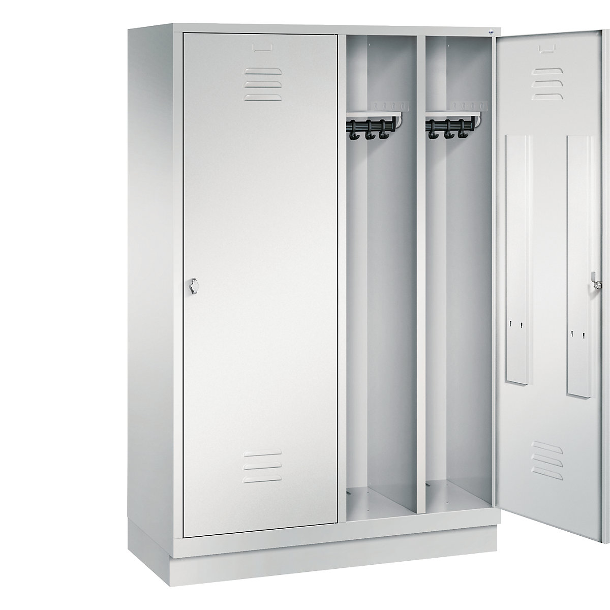 CLASSIC cloakroom locker with plinth, door for 2 compartments – C+P (Product illustration 23)-22