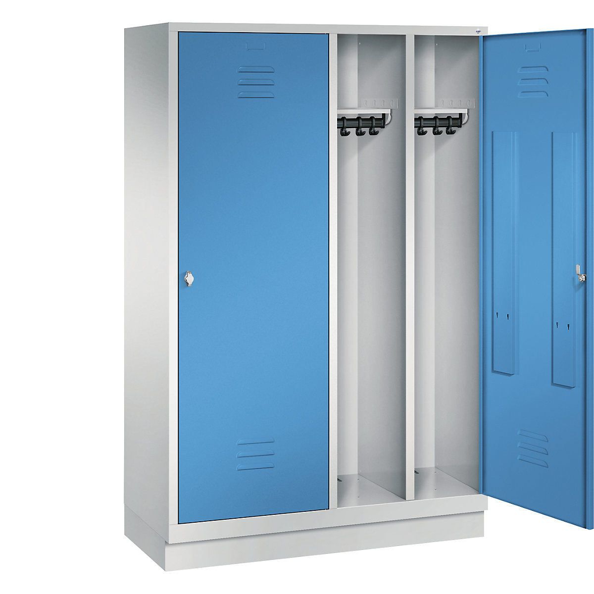 CLASSIC cloakroom locker with plinth, door for 2 compartments – C+P (Product illustration 21)-20