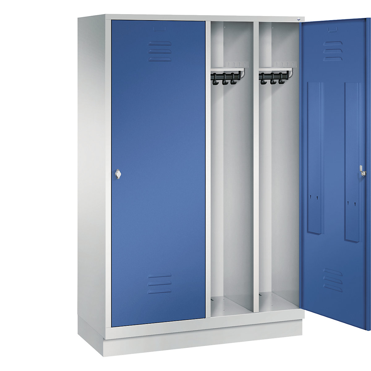 CLASSIC cloakroom locker with plinth, door for 2 compartments – C+P (Product illustration 25)-24