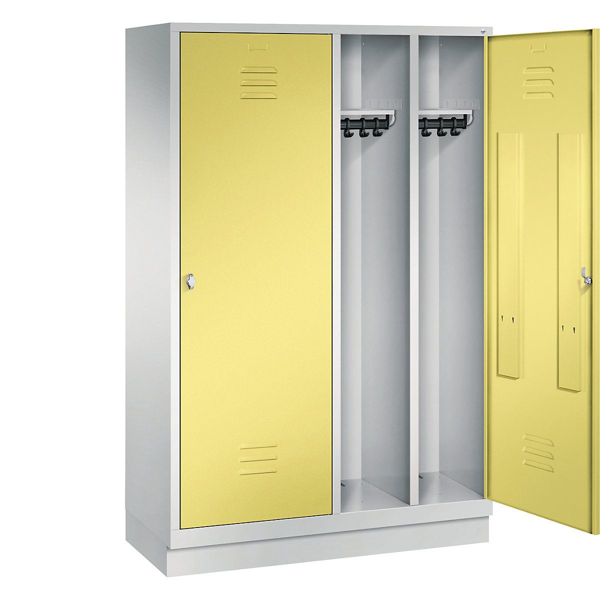 CLASSIC cloakroom locker with plinth, door for 2 compartments C+P 4