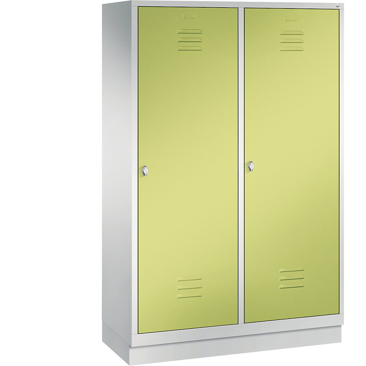 CLASSIC cloakroom locker with plinth, door for 2 compartments – C+P