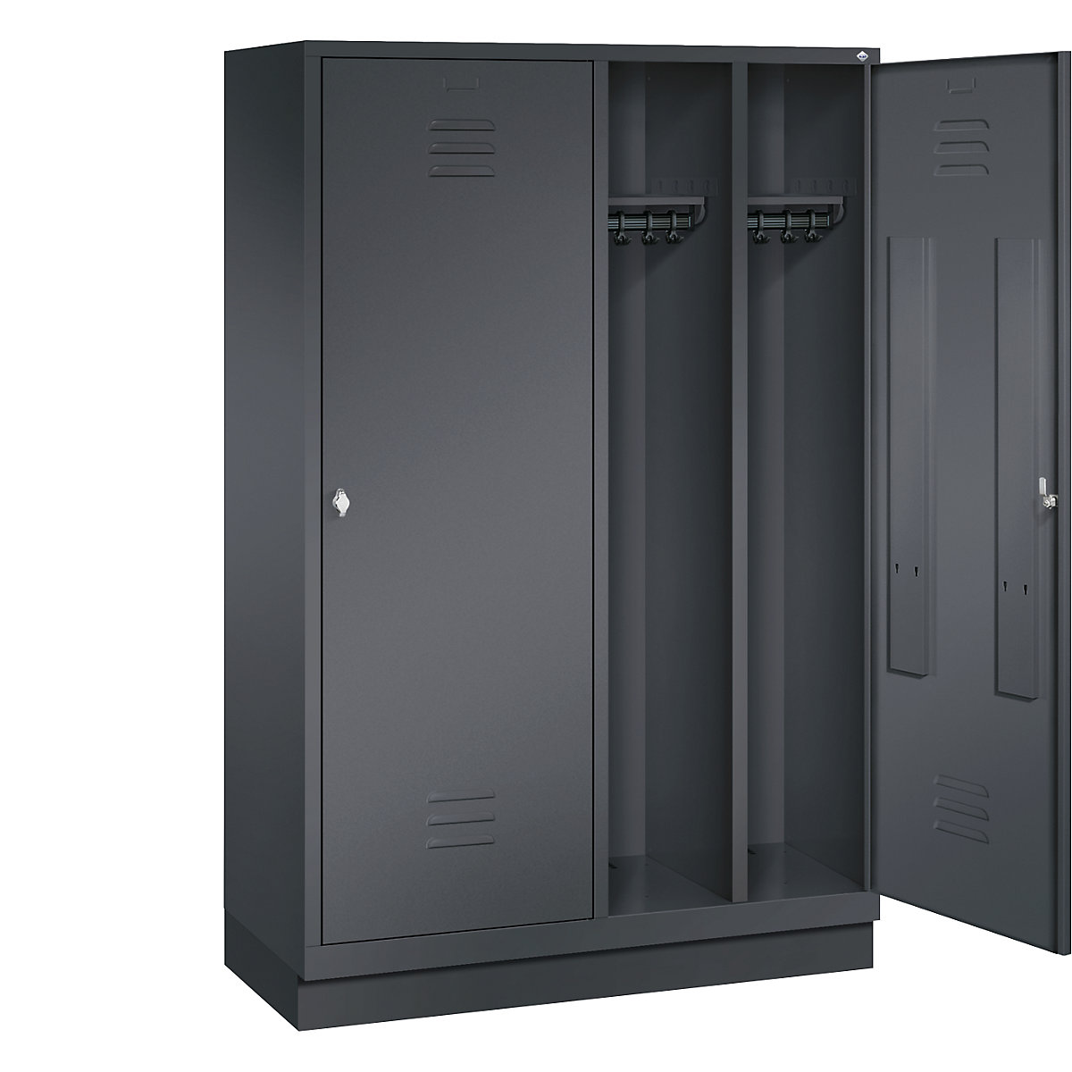 CLASSIC cloakroom locker with plinth, door for 2 compartments – C+P (Product illustration 19)-18