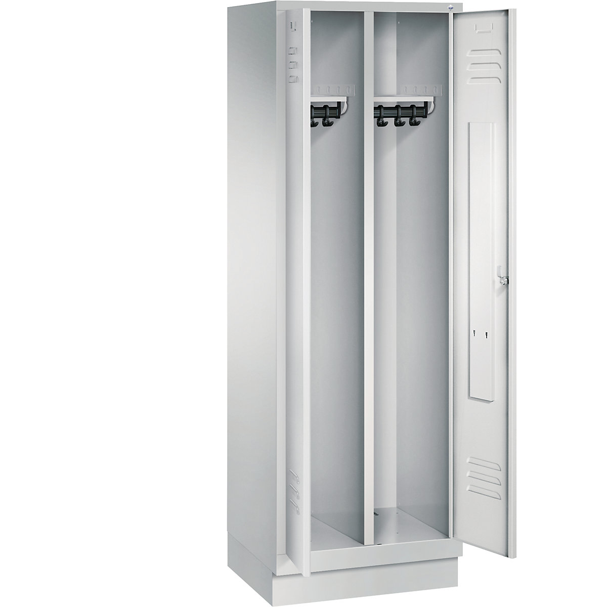 CLASSIC cloakroom locker with plinth, doors close in the middle – C+P (Product illustration 23)-22