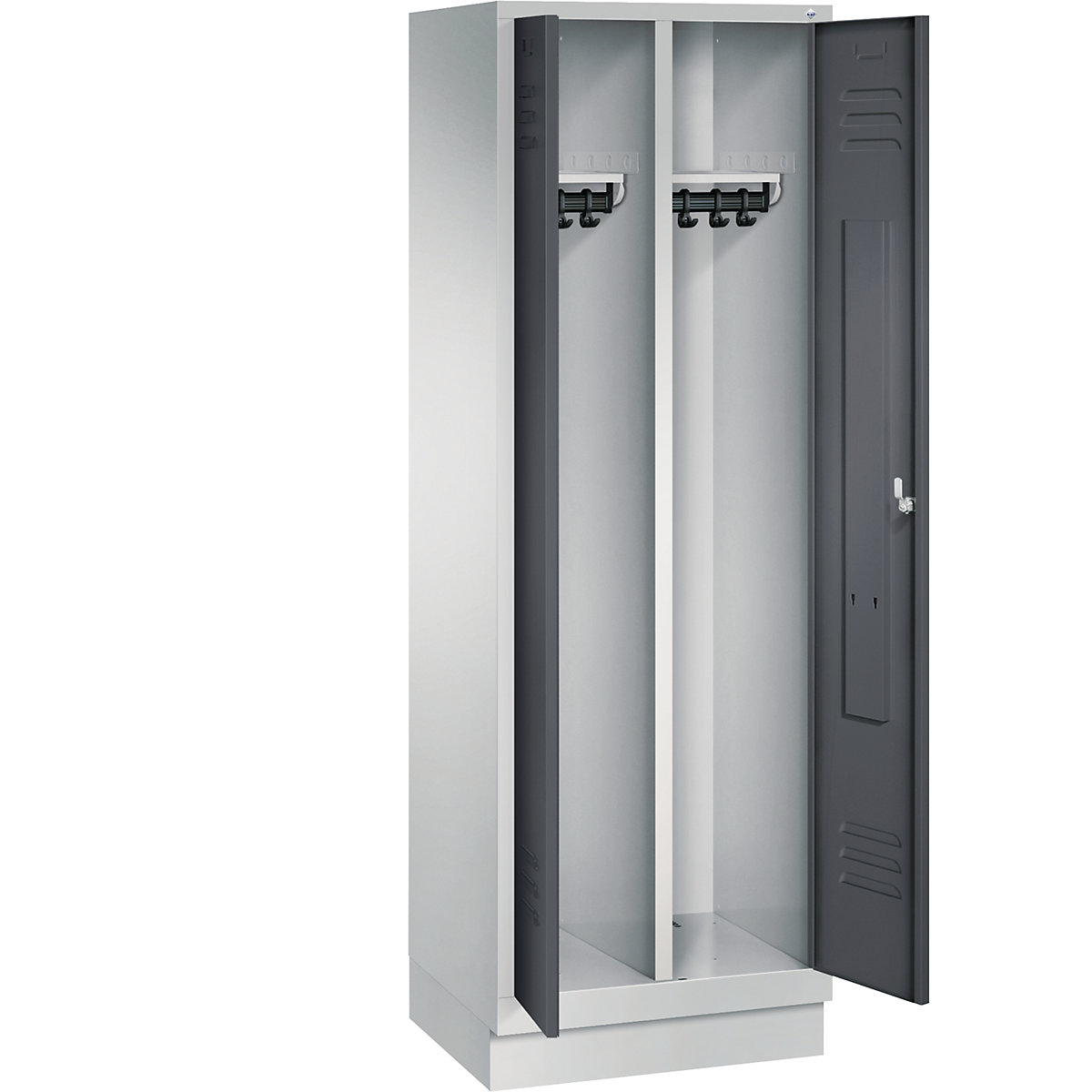 CLASSIC cloakroom locker with plinth, doors close in the middle – C+P (Product illustration 28)-27