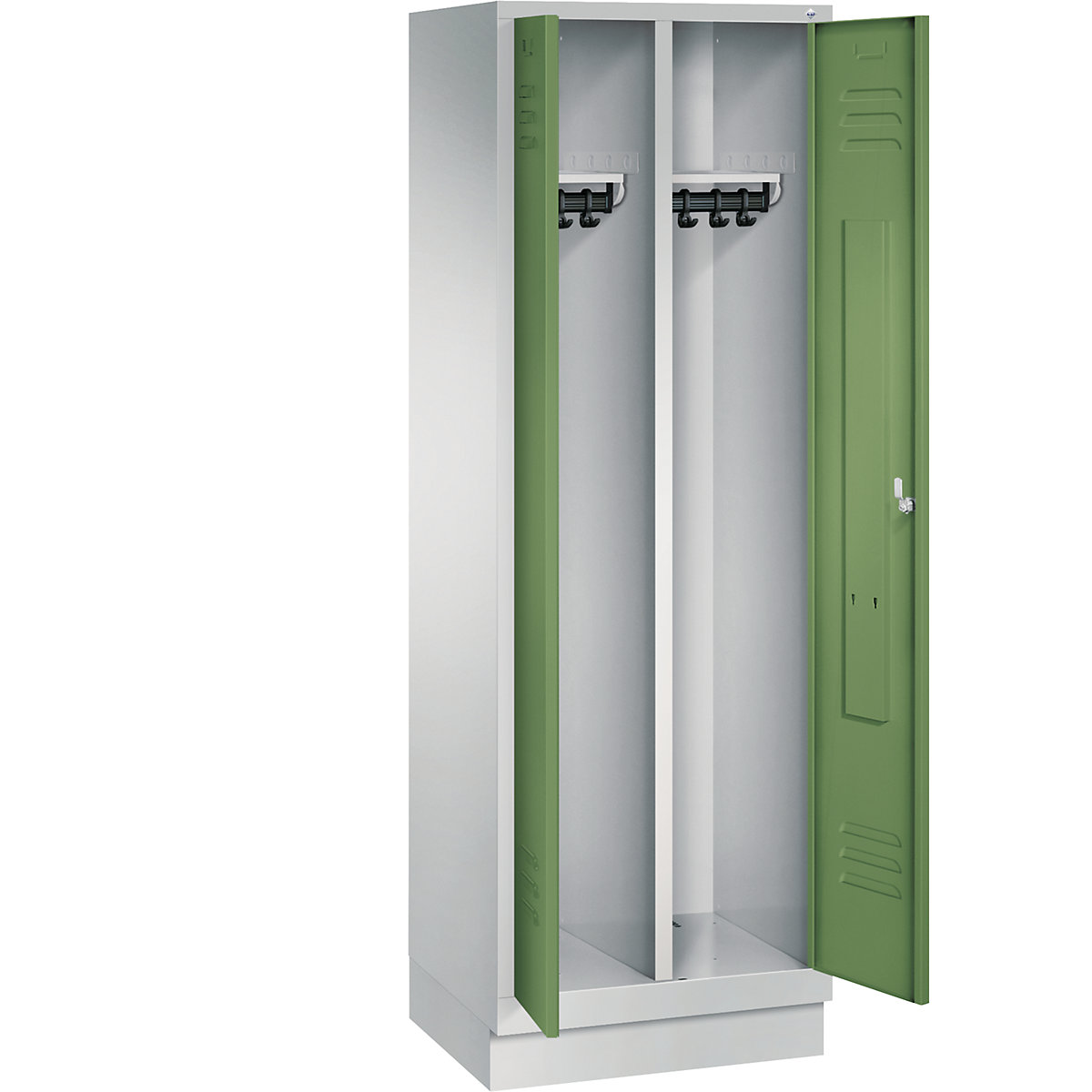 CLASSIC cloakroom locker with plinth, doors close in the middle – C+P (Product illustration 20)-19