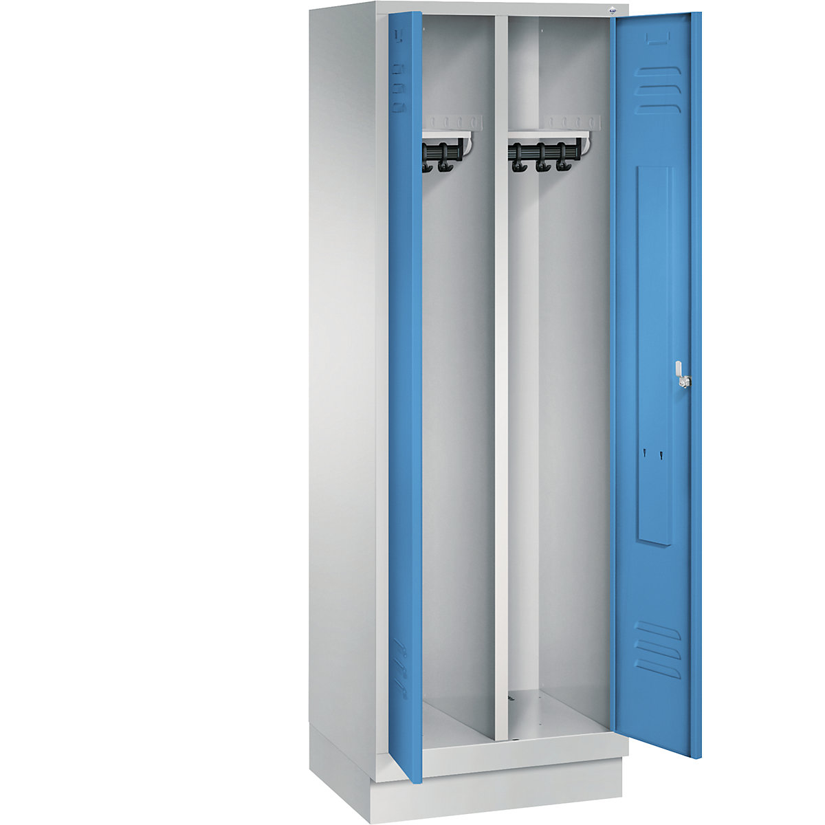 CLASSIC cloakroom locker with plinth, doors close in the middle – C+P (Product illustration 24)-23