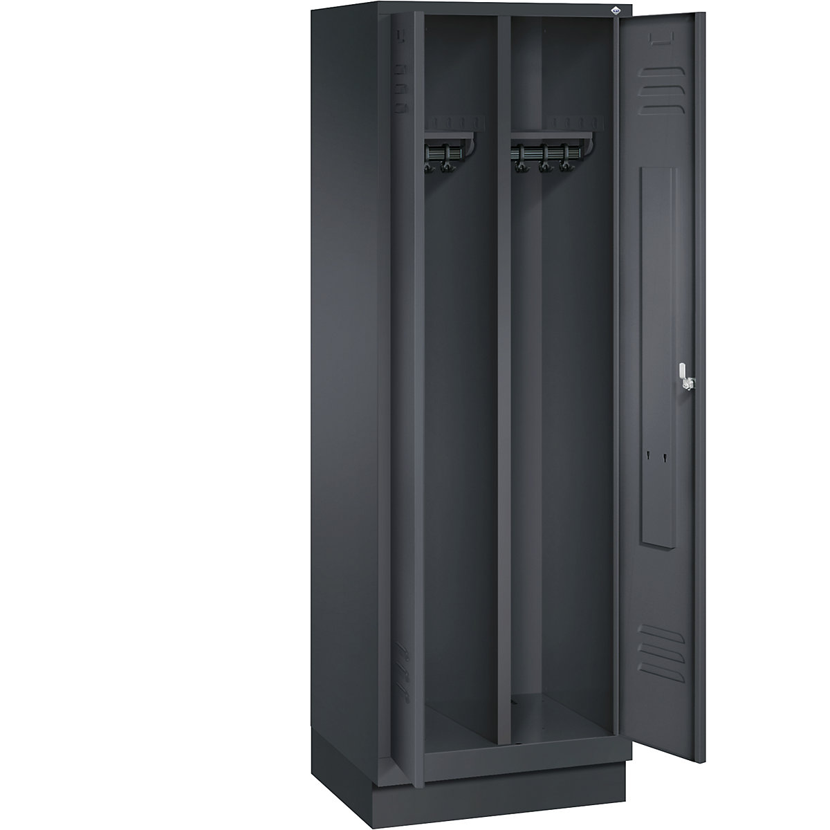 CLASSIC cloakroom locker with plinth, doors close in the middle – C+P (Product illustration 21)-20