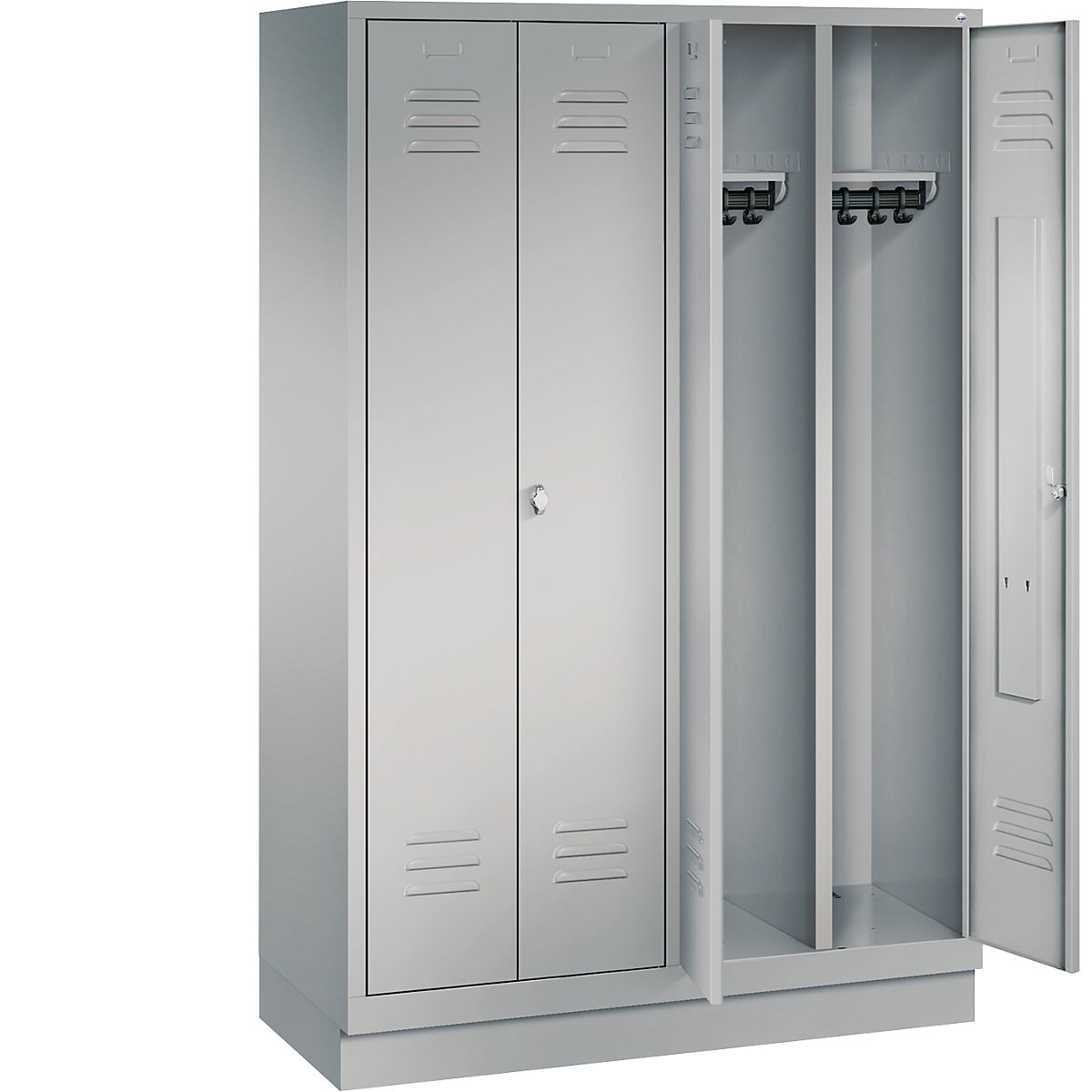 CLASSIC cloakroom locker with plinth, doors close in the middle – C+P (Product illustration 21)-20