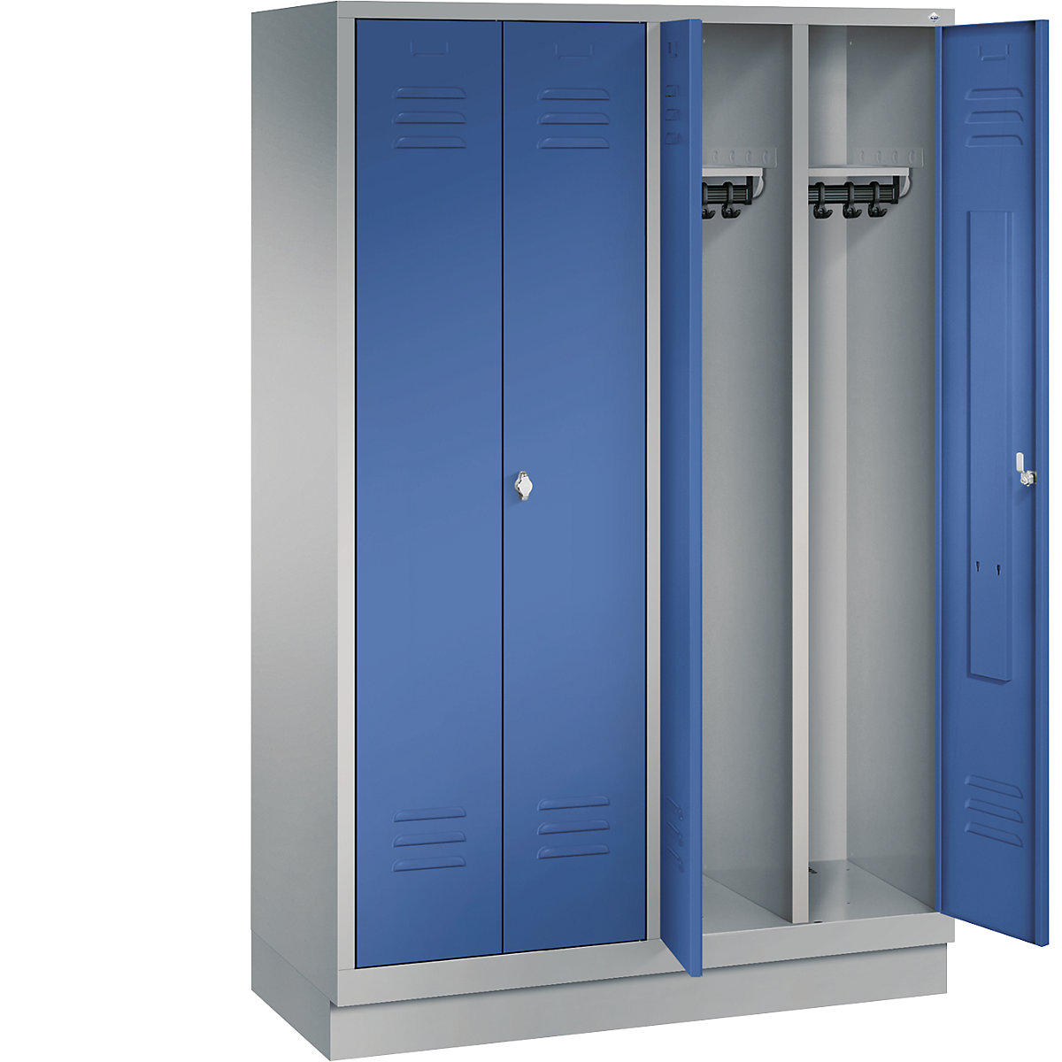CLASSIC cloakroom locker with plinth, doors close in the middle – C+P (Product illustration 26)-25