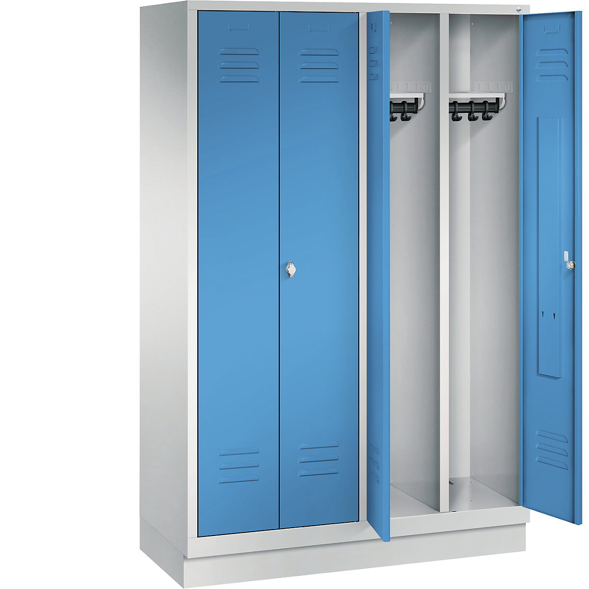 CLASSIC cloakroom locker with plinth, doors close in the middle – C+P (Product illustration 17)-16