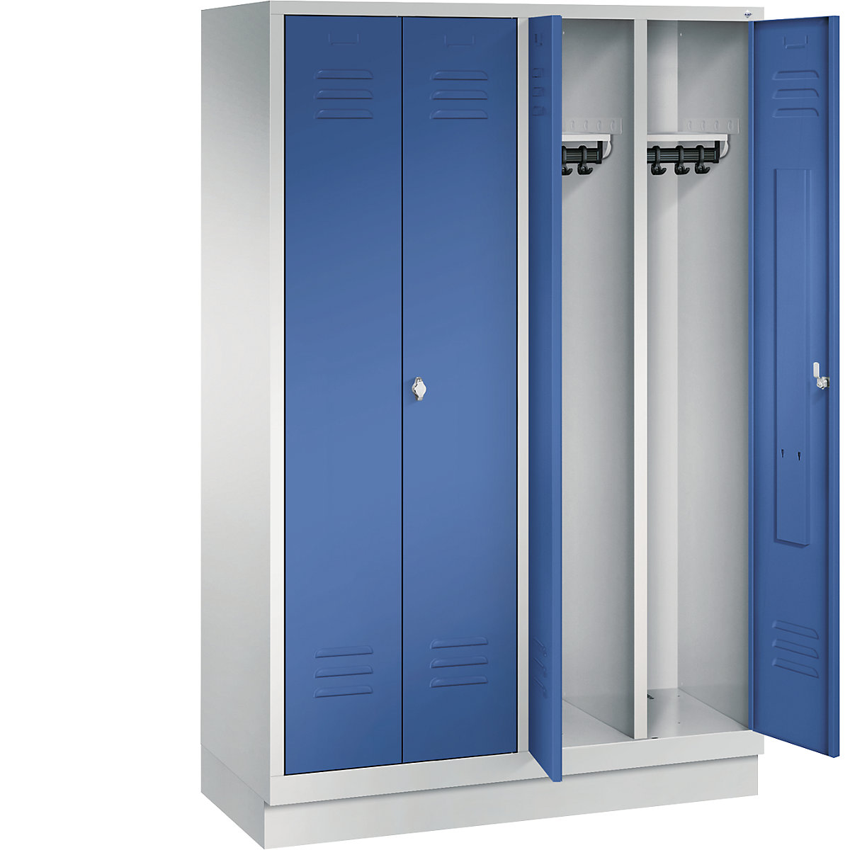 CLASSIC cloakroom locker with plinth, doors close in the middle – C+P (Product illustration 22)-21