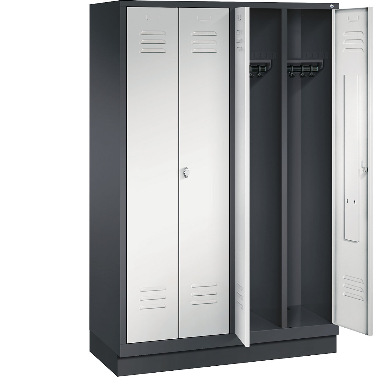 CLASSIC cloakroom locker with plinth, doors close in the middle – C+P (Product illustration 23)-22
